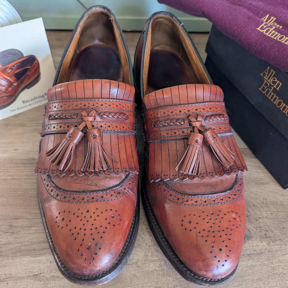Allen Edmonds Men’s Tassel Loafers in Chestnut Brown